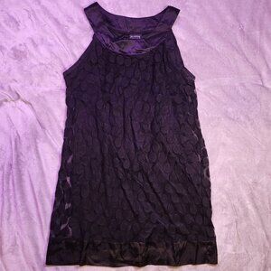 En Focus 14P Black lined A-line Sleeveless dress